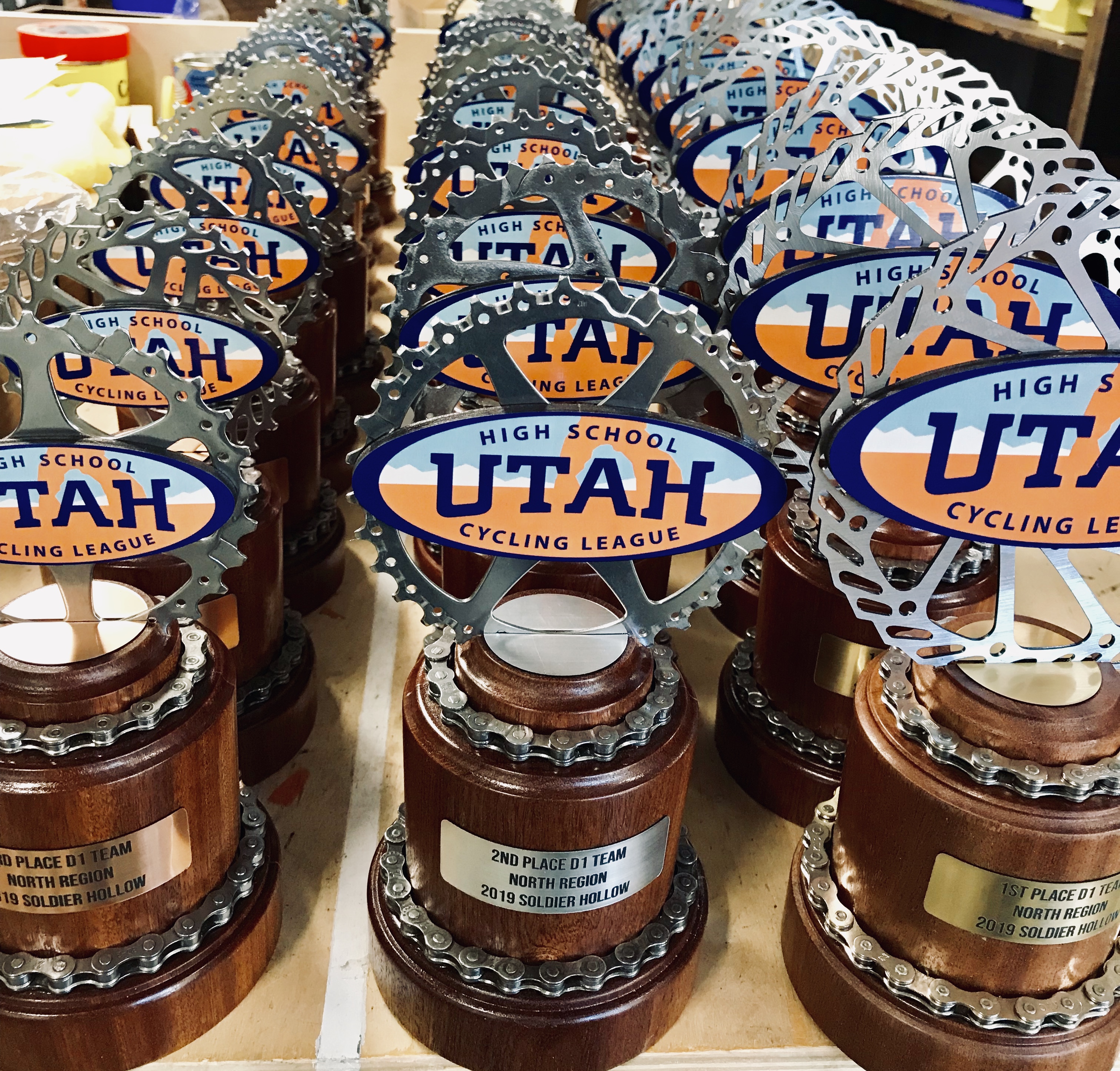 A full season of chain-and-wood team awards fresh off the press